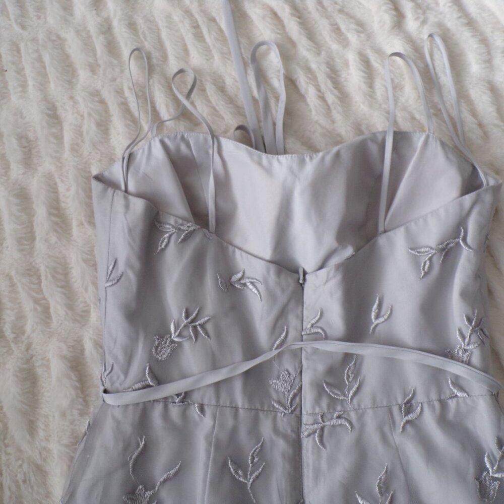 NWT Marchessa Notte romantic floral spaghetti strap pastel blue maxi dress 6 - Picture 12 of 13